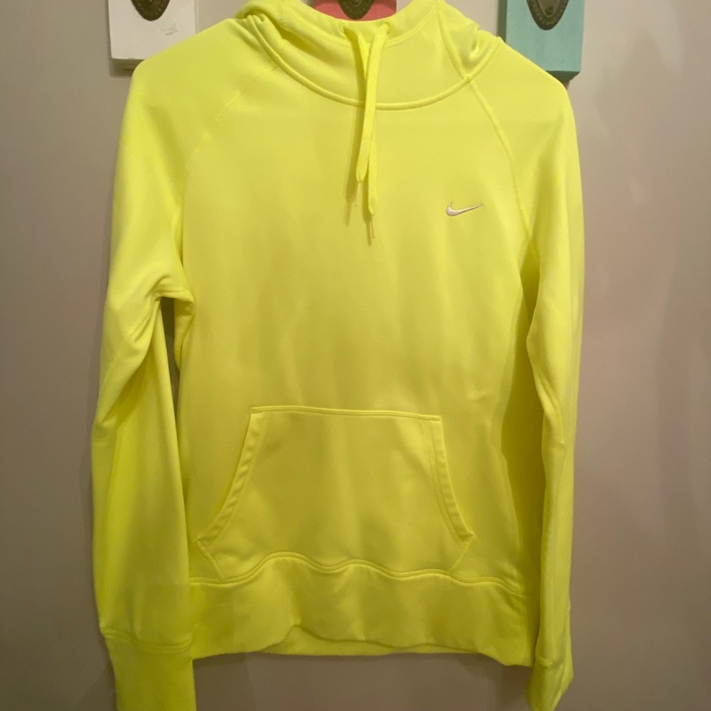 Bright yellow comfortable bike sweatshirt.